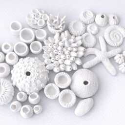 Coral Wall Sculpture Nautical Ocean Sealife Art Beach House & Yacht Decor - 40 Pieces - thumbnail 3
