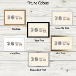 30Th Photo Frame Anniversary Pearl Wedding Special Gift Cut Num-881D By Photos in A Word - thumbnail 2