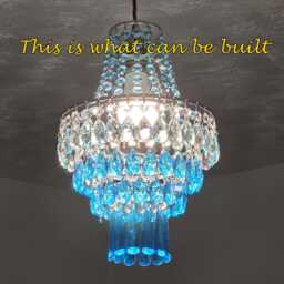 Tiered Classic Chandelier Lampshade Frame For Making Unique Hanging Light Easy Fit Shade Pendant Lamp Make Your Own Chic Ceiling Upycle - thumbnail 4
