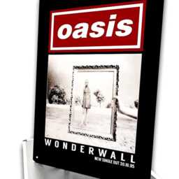 Oasis Metal Sign Roll With It, Wonderwall, Definitely Maybe, Knebworth 1996 Poster, Wall Art Sign - thumbnail 2