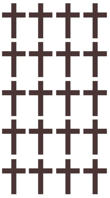 20 X Vinyl Cross/Crucifix Shaped Stickers, Decal, Transfer, Crafting, Wall, Window, Mirror, Furniture, Decor, Bedroom, Church, Christian - image 1