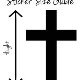 20 X Vinyl Cross/Crucifix Shaped Stickers, Decal, Transfer, Crafting, Wall, Window, Mirror, Furniture, Decor, Bedroom, Church, Christian - thumbnail 3