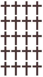 20 X Vinyl Cross/Crucifix Shaped Stickers, Decal, Transfer, Crafting, Wall, Window, Mirror, Furniture, Decor, Bedroom, Church, Christian - thumbnail 1