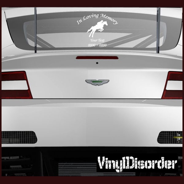 Horse 04 in Loving Memory Custom Car Or Wall Vinyl Decal Stickers - Ilmhorse04Et - image 1