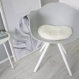 Sheepskin Chair Cushion - Dinning Cover Modern Office Seat Pads Housewarming Gift - thumbnail 2