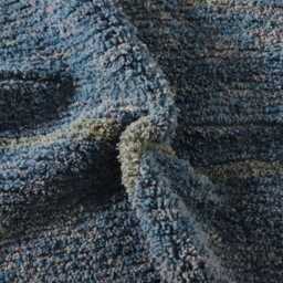 Handmade Wool Moroccan Rug Contemporary Blue Boujad Carpet - thumbnail 3