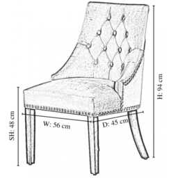 Velvet Tufted Dining Chair Dark Grey Upholstered Accent Chair With Nailhead Trim - thumbnail 4