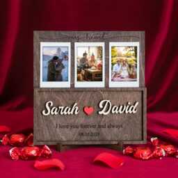 Personalized Photo Frame Instax Mini Prints On Birch Plywood Stand - thumbnail 2