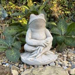 Stone Cast Prince Frog Small Garden Ornament, UK Made By Dgs Statues - thumbnail 1