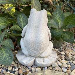 Stone Cast Prince Frog Small Garden Ornament, UK Made By Dgs Statues - thumbnail 3