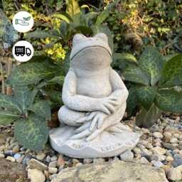 Stone Cast Prince Frog Small Garden Ornament, UK Made By Dgs Statues - thumbnail 2