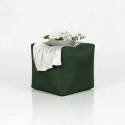 Pouffe Footstools Green Bean Bag Ottoman Style Outdoor Water Resistant Polyester Foot Rest - thumbnail 1