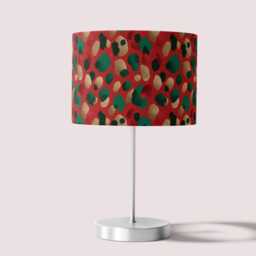 Red Green Gold Leopard Print Velvet Lampshade Drum Lamp Shade 25cm 30cm 35cm 40cm 45cm Ceiling , Table Luxury Living, Animal - thumbnail 3
