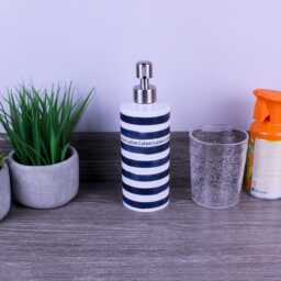 Blue Stripes Pump Dispenser - Nautical Bathroom D??cor Gifts - thumbnail 4