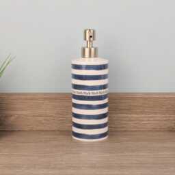 Blue Stripes Pump Dispenser - Nautical Bathroom D??cor Gifts - thumbnail 2