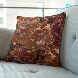 "Baroque Floral Cushion Covers - Vintage Design in Rich Colours 18""/20" - thumbnail 1
