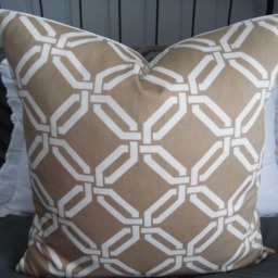 2 Color Optionselegant Links.khaki/White & Blue/White. Modern Yet Classic Pillow Covers.slipcovers.home Decor.toss Pillows.throw Pillows - thumbnail 3