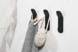 Matte Black Wall Hook - Modern Minimalist Towel, Robe, Leash Hook, Tesu - thumbnail 1