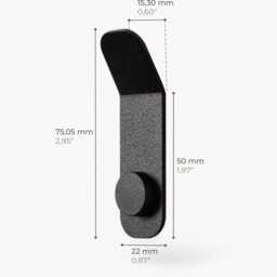 Matte Black Wall Hook - Modern Minimalist Towel, Robe, Leash Hook, Tesu - thumbnail 3