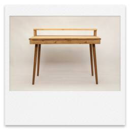 Classic Wooden Desk With Drawer & Monitor Shelf, Tapered Wooden Legs, Options On Size, Choice Of Colours. F&b Colours Available - thumbnail 2