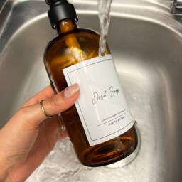 Amber Glass Bathroom Dispenser Set Stainless Steel Pump, Shampoo, Conditioner & Body Wash - thumbnail 2
