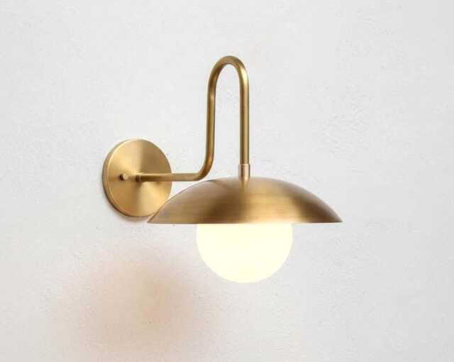 Handmade Brass Light Wall Sconce Mid-Century Modern Italian Design Minimalist Home Decor - image 1