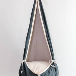 Cocoon Swing For Kids Dark Grey - Indoor & Outdoor Fabric Hammock Child Sway Toddler Swing Hanging Chair Kids Birthday Gift - thumbnail 3
