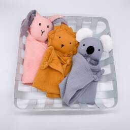 Personalized Animal Lovey, Baby Gift, Koala Bunny Gifts, Lion Leo - thumbnail 1