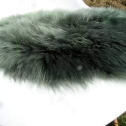 Seat Cover/Pad Made Out Of Natural Lambskin Sheepskin Colour Fir Green 40cm - thumbnail 2