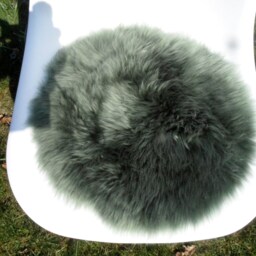 Seat Cover/Pad Made Out Of Natural Lambskin Sheepskin Colour Fir Green 40cm - thumbnail 3