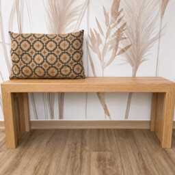 Wooden Bench, Solid Oak, Brushed Finish, Hall Entryway 100 cm - thumbnail 2