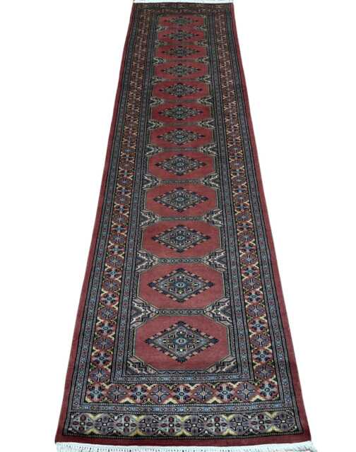 2.6x10 Pink Color Bokhara Rug - Runner Hallway Luxury Bukhara Fine Quality Woolen Afghan - image 1