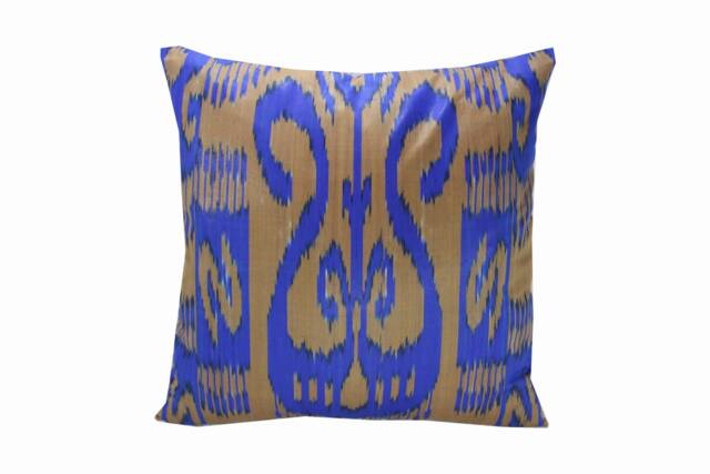 Hand Dyed Ikat Pillow Cover - image 1