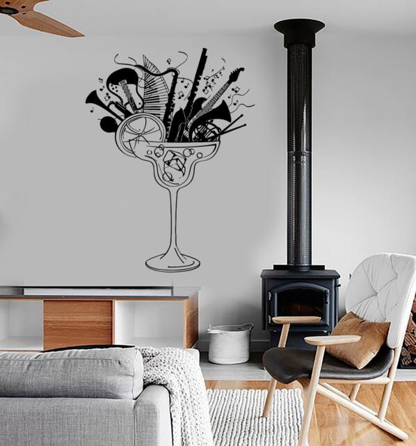 Wall Vinyl Music Musical Instruments Glass Guaranteed Quality Decal Mural Art 1005Dz - image 1