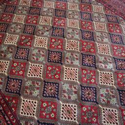 10x13 High Quality Large Afghan Rug, Geometric Design Oriental Turkmen Rug, Organic Dyes Wool Handmade Area Red Living Room Carpet - thumbnail 3