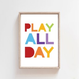 Set Of 3 Playroom Prints, Rainbow Wall Art, Boys Nursery Bedroom Girls Prints - thumbnail 2