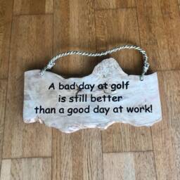 A Bad Day At Golf Is Still Better Than Good Work Wall Hanging Hilarious Wooden Sign Beach Nautical Plaque Indoor D??cor - thumbnail 3