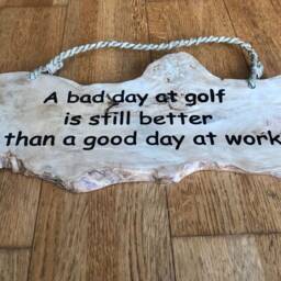 A Bad Day At Golf Is Still Better Than Good Work Wall Hanging Hilarious Wooden Sign Beach Nautical Plaque Indoor D??cor - thumbnail 2