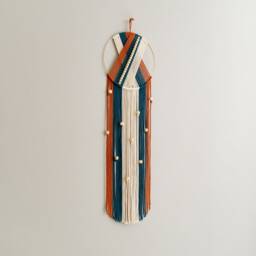 Macrame Dreamcatcher, Bohemian Decor, Handmade Macrame, Wall Hanging, Living Room Yarn Hoop V50 - thumbnail 4