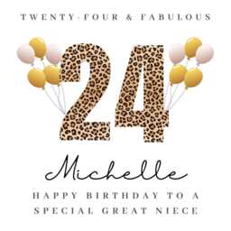 Personalised Great Niece 24Th Birthday Candle Gifts Card Mug B - thumbnail 4