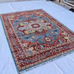 Handmade Afghan Chobi Rug - 7.11 X 5.10 Wool Geometric - thumbnail 2