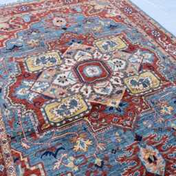 Handmade Afghan Chobi Rug - 7.11 X 5.10 Wool Geometric - thumbnail 3