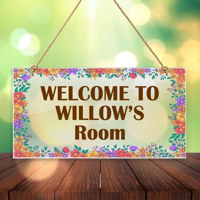 Personalised Welcome Wooden Garden Decor Plaques For Outside Sign Gardening Gifts Hanging Wall Plaque - image 1