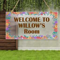 Personalised Welcome Wooden Garden Decor Plaques For Outside Sign Gardening Gifts Hanging Wall Plaque - thumbnail 3