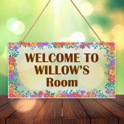 Personalised Welcome Wooden Garden Decor Plaques For Outside Sign Gardening Gifts Hanging Wall Plaque - thumbnail 1