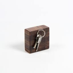 Wall Mounted Magnetic Key Holder Made From End Grain Oak Or Walnut - thumbnail 2