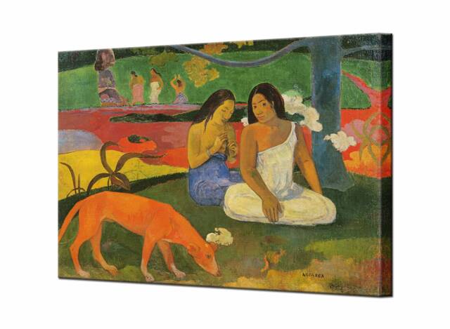 Paul Gauguin, Arearea The Red Dog, Tahiti Wall Decor Home Art Print Canvas Interior Design Ready To Hang Fine - image 1