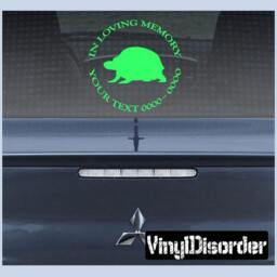 Turtle 01 in Loving Memory Custom Car Or Wall Vinyl Decal Stickers - Ilmturtle01Et - thumbnail 1