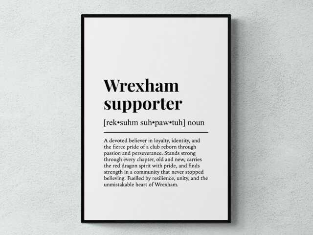 Wrexham Supporter Funny Definition Sport Football Gift Wall Art Print - image 1