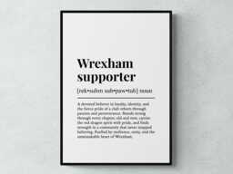 Wrexham Supporter Funny Definition Sport Football Gift Wall Art Print - thumbnail 1